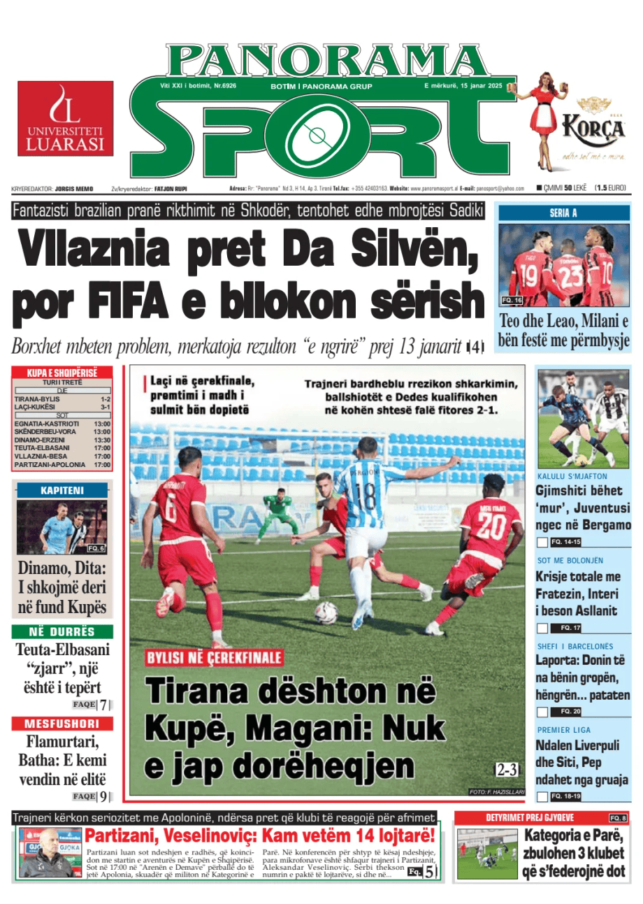 Prima-pagina-Panorama Sport-oggi-edizione-di-oggi-20250115